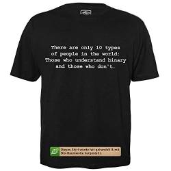 There Are only 10 Types of People - Herren T-Shirt für Geeks mit Spruch Motiv aus Bio-Baumwolle Kurzarm Rundhals Ausschnitt, Größe L von getDigital