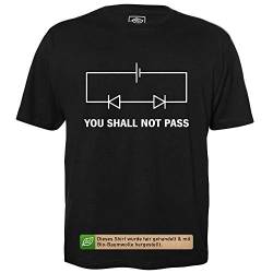 You Shall not Pass - Herren T-Shirt für Geeks mit Spruch Motiv aus Bio-Baumwolle Kurzarm Rundhals Ausschnitt, Größe S von getDigital