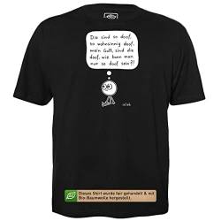 islieb - Fassungslosigkeit - Herren T-Shirt für Geeks mit Spruch Motiv aus Bio-Baumwolle Kurzarm Rundhals Ausschnitt, Größe S von getDigital