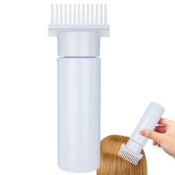 Haaröl Applikatorflasche 180 ml Wurzelkamm -Applikatorflasche mit klarer Skala und 13 Ölauslässe tragbare Haarfleischflasche für Haarpflege und Styling Style11 von ggtuyt