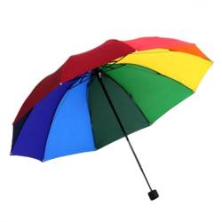 Mehrfarbiger Faltbarer Regenschirm stürmischer Regenschirm stürmisch groß robust für Regen Unisex für Frauen und Männer, mehrfarbige, Faltbare Regenschirm..Mehrfarbiger Abfallerschirm von ggtuyt