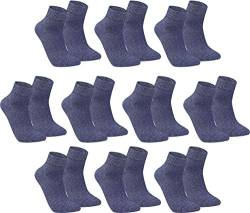 gigando – Kurze Quarter Socken Herren jeans Baumwolle 10 Paar im Vorteilspack, atmungsaktive Kurzsocken für Alltag, Sport und Freizeit, ohne Naht, 39-42 von gigando