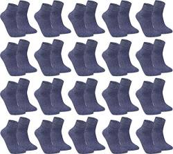 gigando – Kurze Quarter Socken Herren jeans Baumwolle 20 Paar im Vorteilspack, atmungsaktive Kurzsocken für Alltag, Sport und Freizeit, ohne Naht, 43-46 von gigando