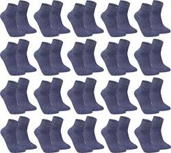 gigando – Kurze Quarter Socken Herren jeans Baumwolle 20 Paar im Vorteilspack, atmungsaktive Kurzsocken für Alltag, Sport und Freizeit, ohne Naht, Übergröße XL, 47-49 von gigando