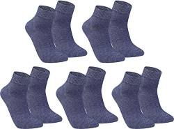 gigando – Kurze Quarter Socken Herren jeans Baumwolle 5 Paar im Vorteilspack, atmungsaktive Kurzsocken für Alltag, Sport und Freizeit, ohne Naht, Übergröße XL, 47-49 von gigando