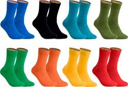 gigando Socken Herren Baumwolle Uni Farben 4er oder 8er Pack in Premiumqualität Strümpfe für Anzug, Business und Freizeit - olive, 43-46, 8 Paar - Olive von gigando