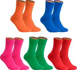 gigando – Socken Herren Baumwolle Uni Farben 4er oder 8er Pack in Premiumqualität – bunt farbige Strümpfe für Anzug, Business und Freizeit - rot, grün, blau, orange, rosa Gr. 35-38 von gigando