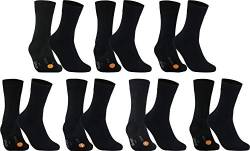 gigando Socken Pack für Herren mit 7 Wochentage Motiv, 7 Qualitäts Baumwollsocken ohne Naht, lustige, lange organizer Strümpfe für Anzug u. Urlaub, schwarze verstärkte Unisex Socken, 39-42 von gigando