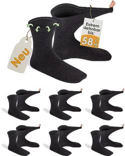 gigando extrem weite Diabetiker-Trichter-Socken, stark dehnbar ohne Gummi-Bund für keinen Abdruck am Bein, anthrazit/Dunkel-Grau, 43-46 von gigando