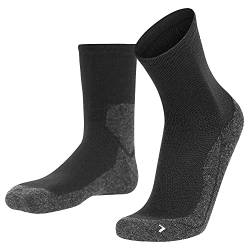 Laufsocken mit Polsterung - Running & Fitness Socks I Socken zum Laufen & Joggen für Herren und Damen I 1xPaar I schwarz I Größe 45-47 von gipfelsport