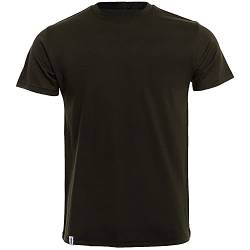 Merino Shirt - Thermounterhemd Kurzarm I Thermo Oberteil aus 100% Merinowolle I T-Shirt kurz für Wandern, Sport I Oliv, Größe M von gipfelsport