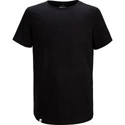 Merino Shirt - Thermounterhemd Kurzarm I Thermo Oberteil aus 100% Merinowolle I schwarz, Größe L von gipfelsport