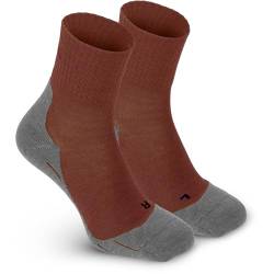 gipfelsport Wandersocken aus Merino Wolle dünn Braun (1x Paar) 36-38 von gipfelsport