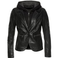 Gipsy Lederjacke AMALI cooler hochwertiger Lederblazer im 2-in-1-Look mit Kapuze von gipsy