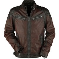 Gipsy Lederjacke - Colt W18 Lasanv - S bis 3XL - für Männer - Größe S - rotbraun von gipsy