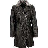 Gipsy Lederjacke GWSidra Gipsy - Damen Echtleder Ledermantel Lammfellkragen Lammnappa schwarz Comfort fit von gipsy