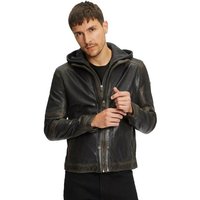 Gipsy Lederjacke Herren Bikerjacke mit abnehmbarer Kapuze aus Lammnappa Leder von gipsy