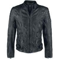 Gipsy Lederjacke - Highway 2 Slim Fit LAGIV - S bis 5XL - für Männer - Größe 4XL - schwarz von gipsy