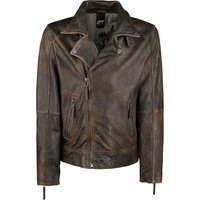 Gipsy Lederjacke - Marvin Slim Fit LANTV - M bis 5XL - für Männer - Größe 4XL - braun von gipsy