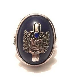 Ring aus Metall, nickelfrei, Stefan Salvator The Vampire Diaries, Solarband Vampiri Tagebuch TVD Fantasy Cosplay Argento e Blu von giulyscreations