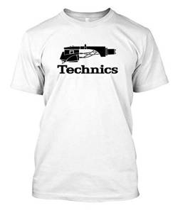 Technics Logo DJ 1200 Turntable Music Custom Men's Black T-Shirt Tee von gj