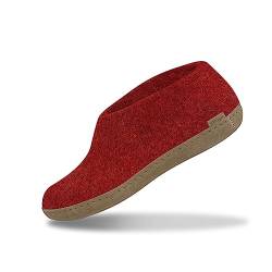 glerups dk A Shoes Unisex-Erwachsene Filz-Hausschuh, Damen,Herren Huettenschuhe, Filz-Pantoffel Slipper Puschen Stiefel kuschelig,red,36 EU / 3.5 UK von glerups dk