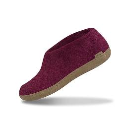 glerups dk A Shoes Unisex - Erwachsene Filz-Hausschuh, Damen,Herren Huettenschuhe, kuschelig Winter Unisex Maenner,Cranberry,39 EU / 6 UK von glerups dk