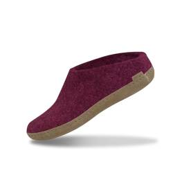 glerups dk B Slipper Unisex - Erwachsene Filz-Slipper, Damen,Herren Huettenschuhe, kuschelig Winter Unisex Maenner,Cranberry,39 EU / 6 UK von glerups dk