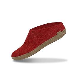 glerups dk B Slipper Unisex - Erwachsene Filz-Slipper, Damen,Herren Huettenschuhe,Filz-Schuhe,Filz-Pantoffel,Pantoletten,Puschen (37 EU, red) von glerups dk