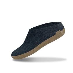 glerups dk B Slipper Unisex - Erwachsene Filz-Slipper, Damen,Herren Huettenschuhe,Filz-Schuhe,Filz-Pantoffel,Pantoletten,Puschen Blau, 38 EU / 5 UK von glerups dk