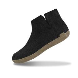 glerups dk G Ankle Shoe - Erwachsene Filz-Stiefel, Damen,Herren Huettenschuhe,Filz-Schuhe,Filz-Pantoffel,Pantoletten,Puschen Schwarz, 42 EU / 8 UK von glerups dk