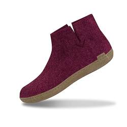 glerups dk G Ankle Shoe Unisex-Erwachsene Filz-Stiefel, Damen,Herren Huettenschuhe, Freizeit Pantoffel Slipper Puschen Stiefel,Cranberry,42 EU / 8 UK von glerups dk