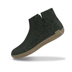 glerups dk G Ankle Shoe Unisex - Erwachsene Filz-Stiefel, Damen,Herren Huettenschuhe, Merino-Wolle Schafwolle warm Winter Unisex,Forest,37 EU / 4 UK von glerups dk