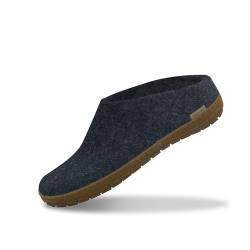 glerups dk Modell BR-02 Unisex-Erwachsene Filz-Slipper, Damen,Herren Huettenschuhe, Filz-Pantoffel Puschen Stiefel warm Winter abs,Denim,39 EU / 6 UK von glerups dk