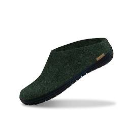 glerups dk Modell BR-02 Unisex - Erwachsene Filz-Slipper, Damen,Herren Huettenschuhe, Filz-Pantoffel Slipper Puschen Stiefel warm,Forest,39 EU / 6 UK von glerups dk