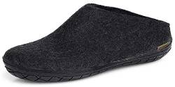 glerups dk Modell BR-02 Unisex - Erwachsene Filz-Slipper, Damen,Herren Huettenschuhe, Stiefel warm Winter Anti-rutsch Unisex,Charcoal,40 EU / 6.5 UK von glerups dk