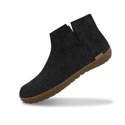 glerups dk Modell GR-02 Unisex - Erwachsene Filz-Stiefel, Damen,Herren Huettenschuhe, Maenner Frauen maennliche weibliche leger,Charcoal,42 EU / 8 UK von glerups dk