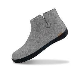 glerups dk Modell GR-02 Unisex - Erwachsene Filz-Stiefel, Damen,Herren Huettenschuhe, warm Winter Anti-rutsch Unisex Herren Damen,Grey,44 EU / 9.5 UK von glerups dk