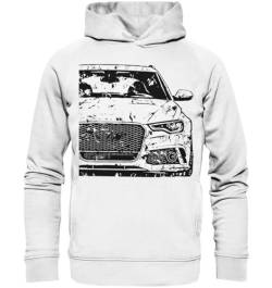 glstkrrn A6 S6 Rennsport C7 Avant OneLife Hoodie, Regular, Unisex, White, S von glstkrrn