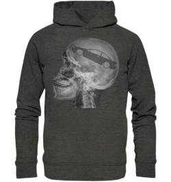 glstkrrn Calibra Hoodie, Regular, Unisex, Dark Heather Grey, XL von glstkrrn