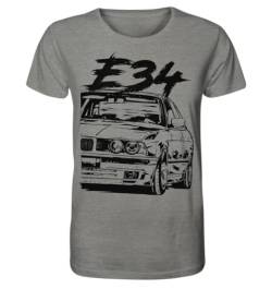 glstkrrn E34 T-Shirt, Regular, Unisex, Mid Heather Grey, L von glstkrrn