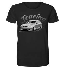 glstkrrn E46 Touring T-Shirt, Regular, Unisex, Black, XL von glstkrrn