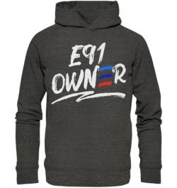 glstkrrn E91 Hoodie, Regular, Unisex, Dark Heather Grey, L von glstkrrn