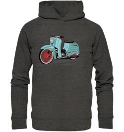 glstkrrn Simson Schwalbe Hoodie, Regular, Unisex, Dark Heather Grey, L von glstkrrn