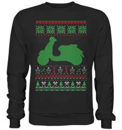 glstkrrn Vespa Ugly Christmas Sweater, Regular, Unisex, Schwarz, M von glstkrrn