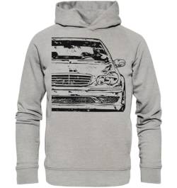 glstkrrn W203 Hoodie, Regular, Unisex, Heather Grey, XL von glstkrrn