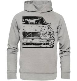 glstkrrn W210 Hoodie, Regular, Unisex, Heather Grey, XXL von glstkrrn