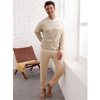 Witt Herren Schlafanzug, champagner-beige-gestreift von götting