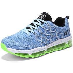 gojiang Laufschuhe Sportschuhe Herren Damen Straßenlaufschuhe Turnschuhe Modisch Atmungsaktiv rutschfest Sneakers Fitness Schuhe Bluegreen-39 von gojiang