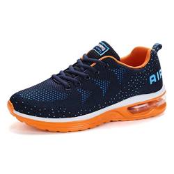 gojiang Laufschuhe Sportschuhe Herren Damen Straßenlaufschuhe Turnschuhe Modisch Atmungsaktiv rutschfest Sneakers Fitness Schuhe Blueorange01-42 von gojiang